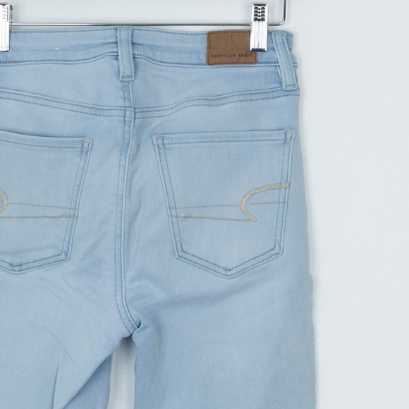 American Eagle Super Hi-Rise Jegging Skinny Jeans Size 0S - Picture 5 of 7